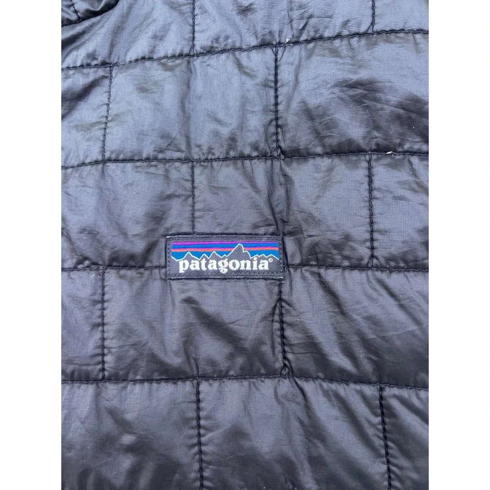 Patagonia Mens Nano Puff Vest XL Black King & Spalding K&S Corporate Logo Puffer
